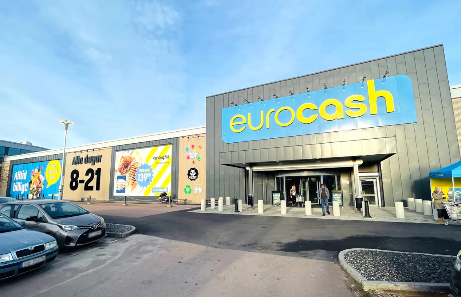 Fasad på Eurocash butik