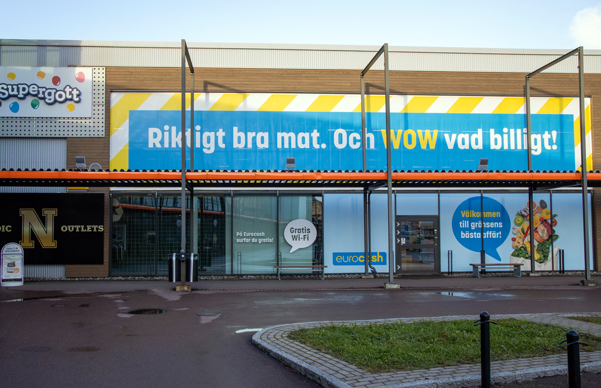 Fasaden av Eurocash Töcksfors butiken