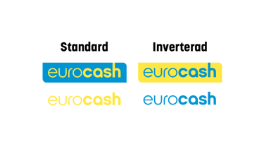 Eurocash logga i olika varianter